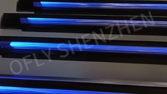 Iluminación de la escalera del cine Iluminación azul de perfil de aluminio