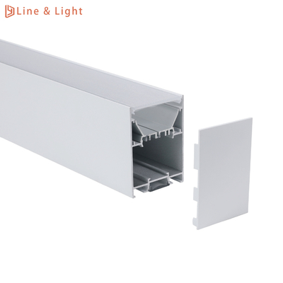 65*90mm Perfil LED suspendido Luces lineales LED UGR<19 que proporcionan iluminación hacia arriba y hacia abajo