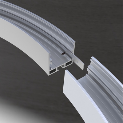 aleación de aluminio anodizada protuberancia circular de la tira del perfil de 35*35m m LED